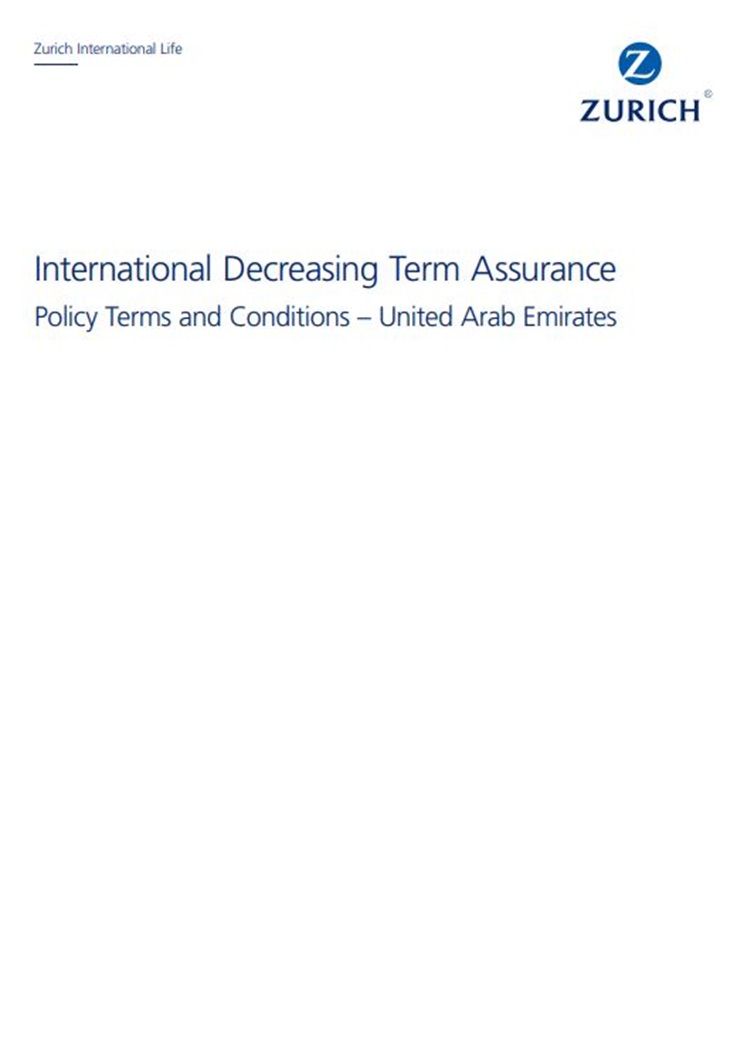 IDTA policy terms and conditions document UAE
